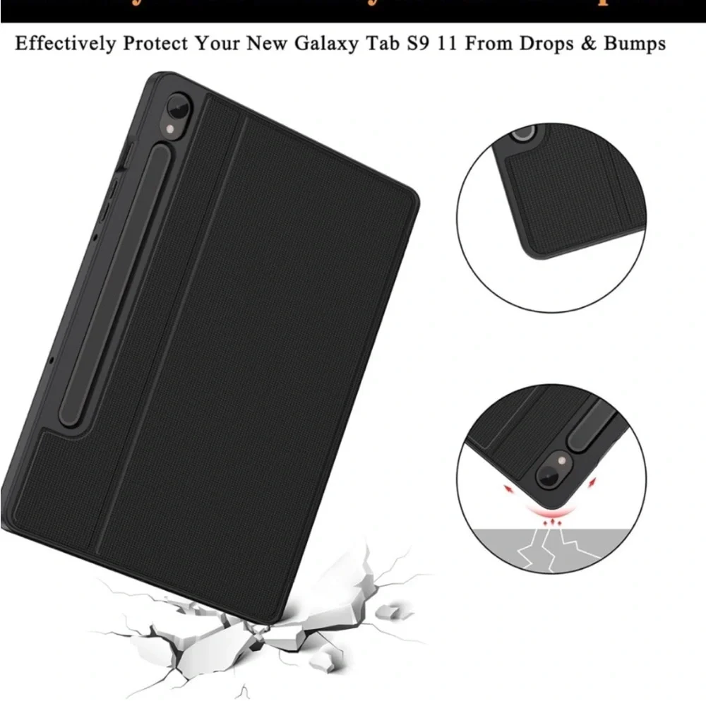 New Soke Samsung black folding case for S9 11 in tablet